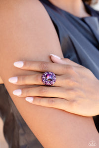 Glistening Grit - Purple Ring - Paparazzi Accessories