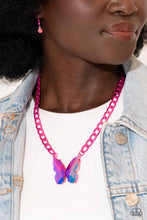 Load image into Gallery viewer, Fascinating Flyer - Pink Necklace - Paparazzi Accessories
