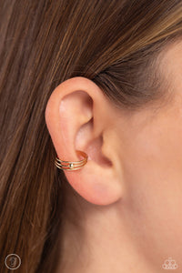 Stud Story - Gold Ear Cuff - Paparazzi Accessories #71 BT