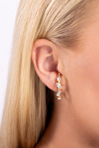 Sliding Shimmer - Gold Earrings - Paparazzi Accessories